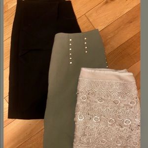 Three mini skirts XS 0